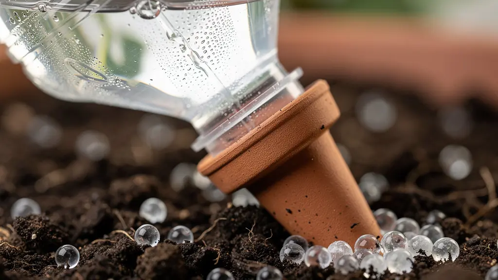 Kit de emergencia con botellas de autorriego y gel hidrorretentivo para plantas